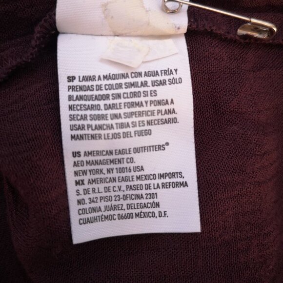 American Eagle Outfitters Ladies Burgundy Long Sleeves Blouse - Picture 10 of 14